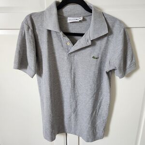 LACOSTE Gray men polo classic fit Size S